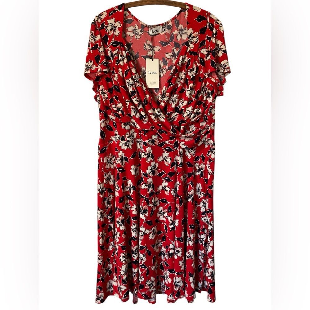Leota Dress New with Tags Size 2X Sweetheart Pin Up 4th of July Red White Blue